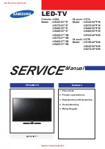 Samsung UE46D50-PW Series Service Manual preview