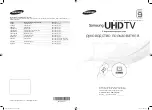 Preview for 1 page of Samsung UE55F9000A User Manual