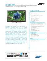 Samsung UN40B6000 - 40" LCD TV Brochure preview