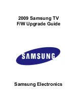 Предварительный просмотр 1 страницы Samsung UN40B7000WF Firmware Upgrade Manual