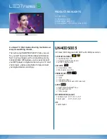 Предварительный просмотр 1 страницы Samsung UN40D5003BFXZA Brochure