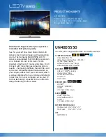 Samsung UN40D5550 Specifications preview