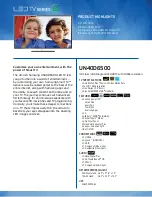 Samsung UN40D6500 Brochure preview