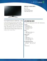 Preview for 1 page of Samsung UN40ES6003 Product Highlights
