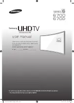 Preview for 1 page of Samsung UN40JU6700 User Manual