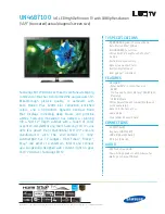 Preview for 1 page of Samsung UN46B7100 Brochure