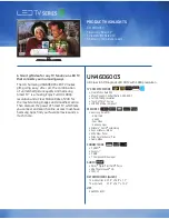 Предварительный просмотр 1 страницы Samsung UN46D6003 Brochure & Specs