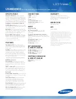 Preview for 2 page of Samsung UN46D6900 Quick Manual