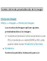 Предварительный просмотр 56 страницы Samsung UN46ES6100G (Spanish) E-Manual