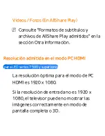 Preview for 233 page of Samsung UN46ES7500F Manual Del Usuario