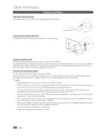 Предварительный просмотр 58 страницы Samsung UN55C8000 User Manual