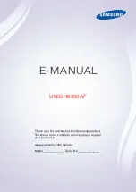 Предварительный просмотр 1 страницы Samsung UN55H6350AF E-Manual