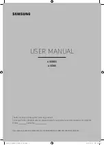 Предварительный просмотр 1 страницы Samsung UN55K6250 User Manual