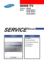 Preview for 1 page of Samsung UN55KS850DF Service Manual