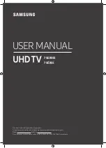 Preview for 1 page of Samsung UN55RU7300 User Manual