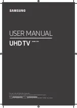 Preview for 1 page of Samsung UN58NU7200 User Manual