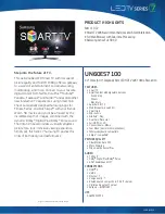 Предварительный просмотр 1 страницы Samsung UN60ES7100 Specifications