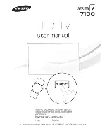 Preview for 1 page of Samsung UN60ES7100 User Manual