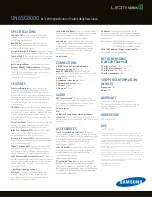 Preview for 2 page of Samsung UN65C8000 Specifications