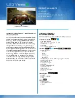 Preview for 1 page of Samsung UN65D8000 Specifications