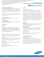 Preview for 3 page of Samsung UN75F8000 Quick Manual