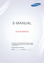 Preview for 1 page of Samsung UN85JU7100FXZA E-Manual