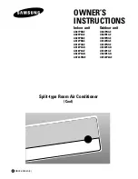 Samsung US12PGGB Owner'S Instructions Manual preview