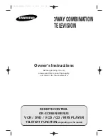 Samsung UW-17J11VD Owner'S Instructions Manual preview