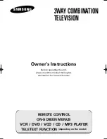 Samsung UW21J10VD Owner'S Instructions Manual preview