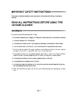 Предварительный просмотр 2 страницы Samsung VAC-7049B Operating Instructions Manual