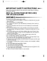 Preview for 2 page of Samsung VAC-7713SP Operating Lnstructions