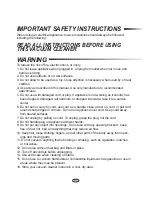 Предварительный просмотр 2 страницы Samsung VAC8913EP Operating Instructions Manual