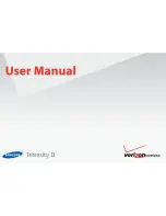 Preview for 1 page of Samsung VERIZON Intensity II Manual
