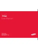 Предварительный просмотр 1 страницы Samsung Verizon INTENSITY III User Manual