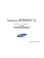 Предварительный просмотр 2 страницы Samsung Verizon INTENSITY III User Manual