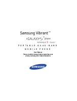 Preview for 1 page of Samsung Vibrant SGH-t959 User Manual