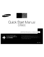 Samsung Vluu ST600 Quick Start Manual предпросмотр