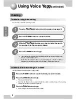 Preview for 10 page of Samsung Voice yePP BR-1320 User Manual