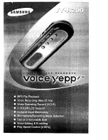 Samsung Voice Yepp VY-H200 User Manual preview