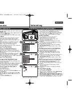 Предварительный просмотр 20 страницы Samsung VP-D371W(i) Owner'S Instruction Book