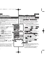 Предварительный просмотр 44 страницы Samsung VP-D375W Owner'S Instruction Manual