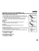 Предварительный просмотр 87 страницы Samsung VP-D651 Owner'S Instruction Book