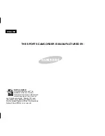 Preview for 148 page of Samsung VP-X205L Owner'S Instruction Book