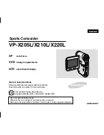 Preview for 1 page of Samsung VP-X220L Owner'S Instruction Book