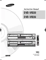 Preview for 1 page of Samsung VR330 - DVD - DVDr/ VCR Combo Instruction Manual