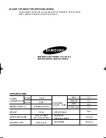 Preview for 12 page of Samsung WA10B3 User Manual