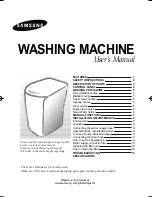 Samsung WA11RA User Manual preview