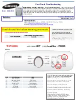 Preview for 1 page of Samsung WA40J3000 Fast Track Troubleshooting