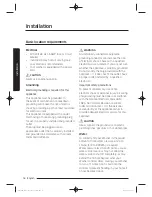 Preview for 4 page of Samsung WA50K8600AV Installation Manuals