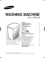 Samsung WA8000B2 User Manual предпросмотр